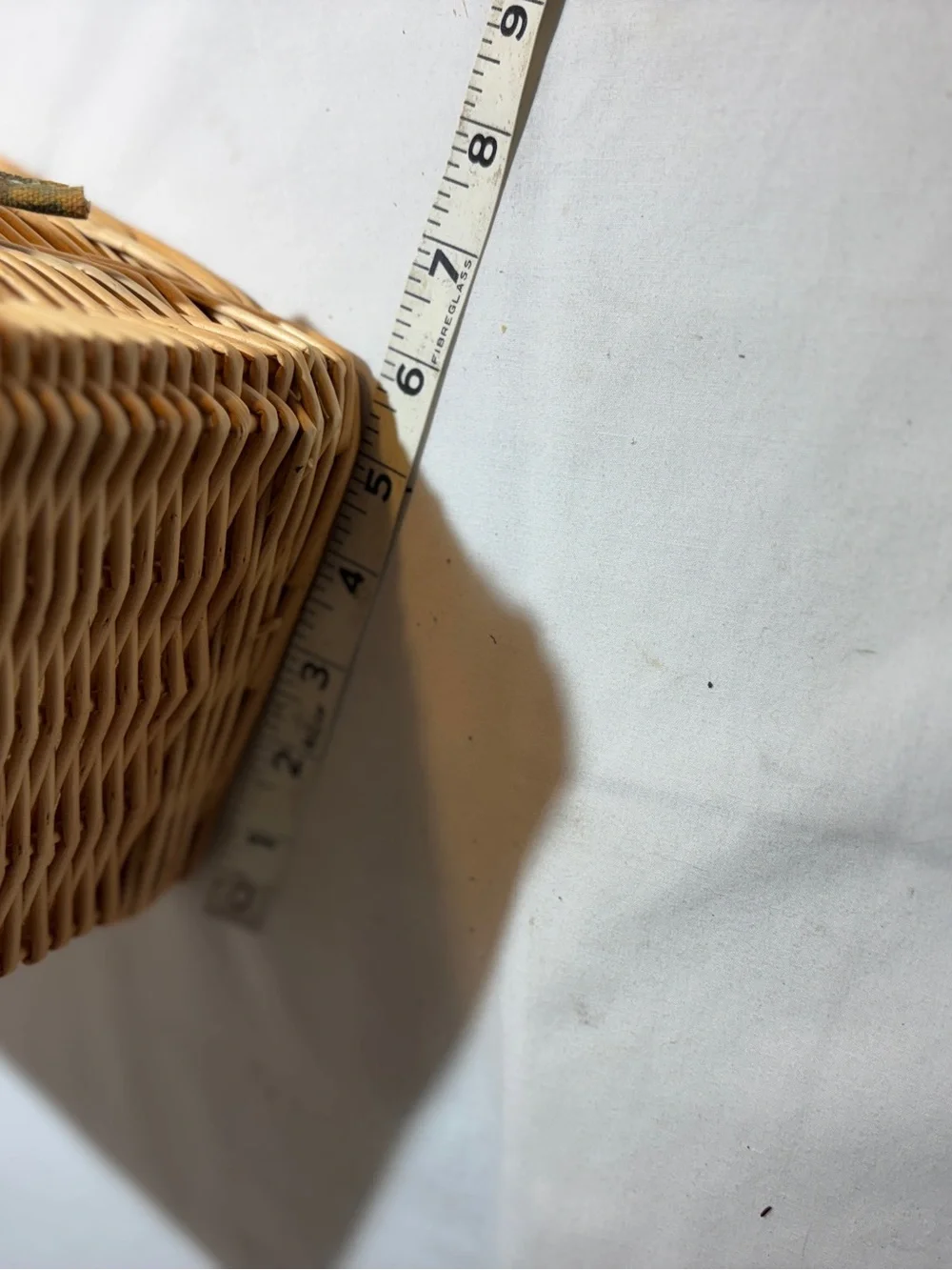 Wicker Basket with Floral Liner - Cream & Autumn Floral